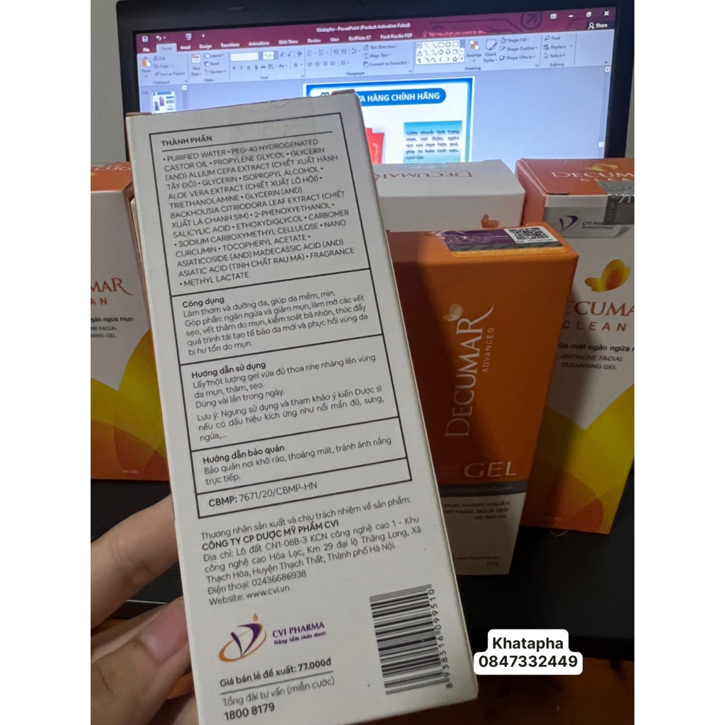 Gel ngừa mụn Nano curcumin