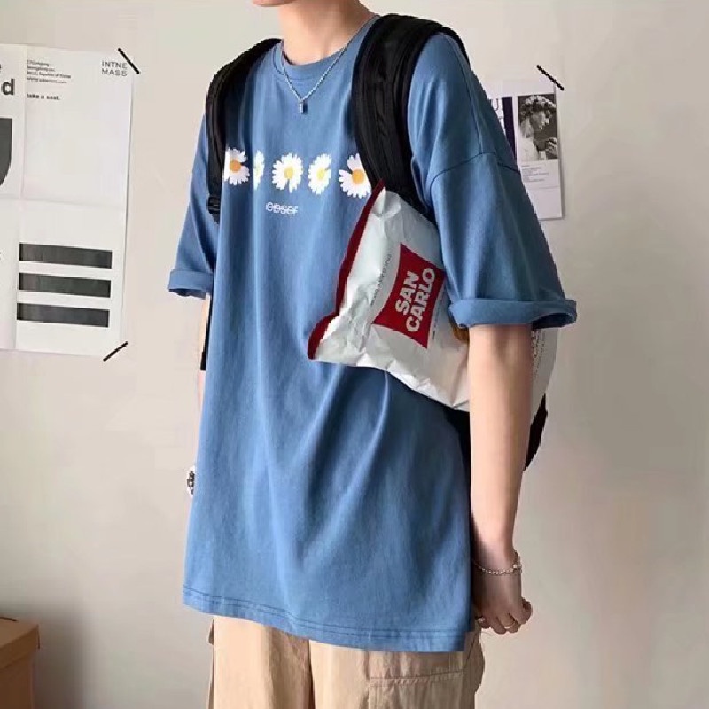 Áo Thun Dáng Rộng In Họa Tiết Hoạt Hình Phong Cách Hip Hop Hàn Quốc Thời Trang Cho Nam Và Nữ