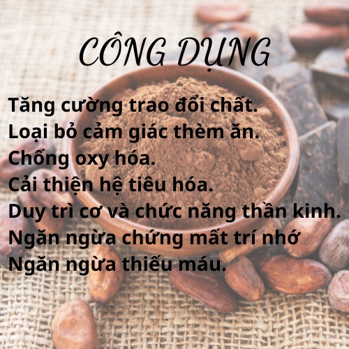 Ca Cao nguyên chất Đăk Lăk thơm ngon đặc sản Tây Nguyên Kim Oanh hộp 500gr