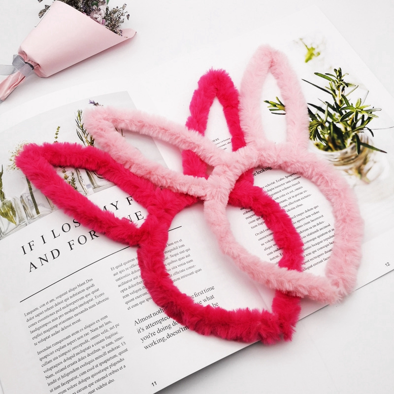 Băng đô phối họa tiết tai thỏ 13cm dễ thương cho bé gái