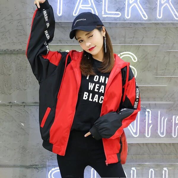 [S04] Áo khoác dù nữ in chữ 22 inch dễ thương - M117