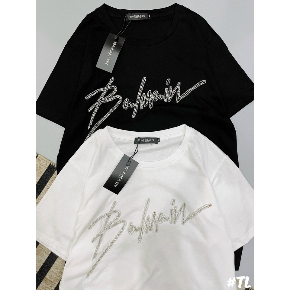 Áo Phông Chữ Đá Balmain