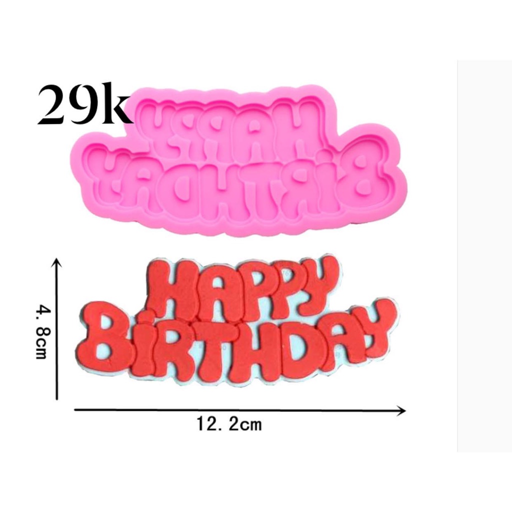 Khuôn Silicone Chữ Happy Birthday