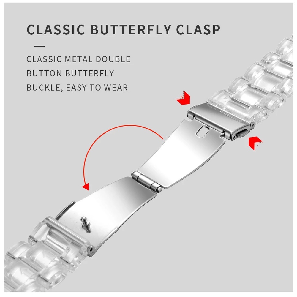 Jansin Ốp Bảo Vệ + Dây Đeo Bằng Nhựa Trong Suốt Cho Đồng Hồ Thông Minh samsung galaxy watch 5 pro 45mm