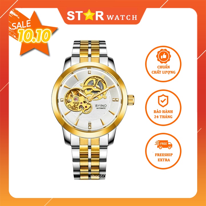 Đồng Hồ Nam BYINO Cơ Dây Kim Loại - Star Watch - A09