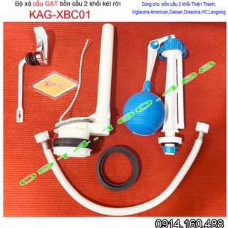Bộ xả cầu gạt phổ thông 2 khối KAG-XBC01 trọn bộ best sales the toilet flush bộ xả cầu gạt xả mạnh thoát nước nhanh