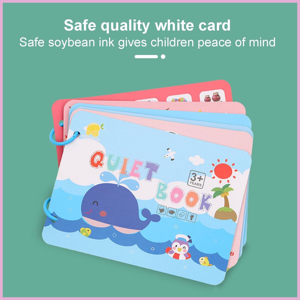 Sách Đồ Chơi Montessori Hình Dạng Cuốn Sách Giáo Dục Sớm Cho Trẻ Mẫu Giáo
