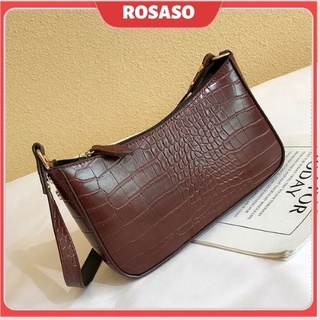 Túi xách nữ kẹp nách đeo vai da PU vân da cá sấu ROSASO TX47