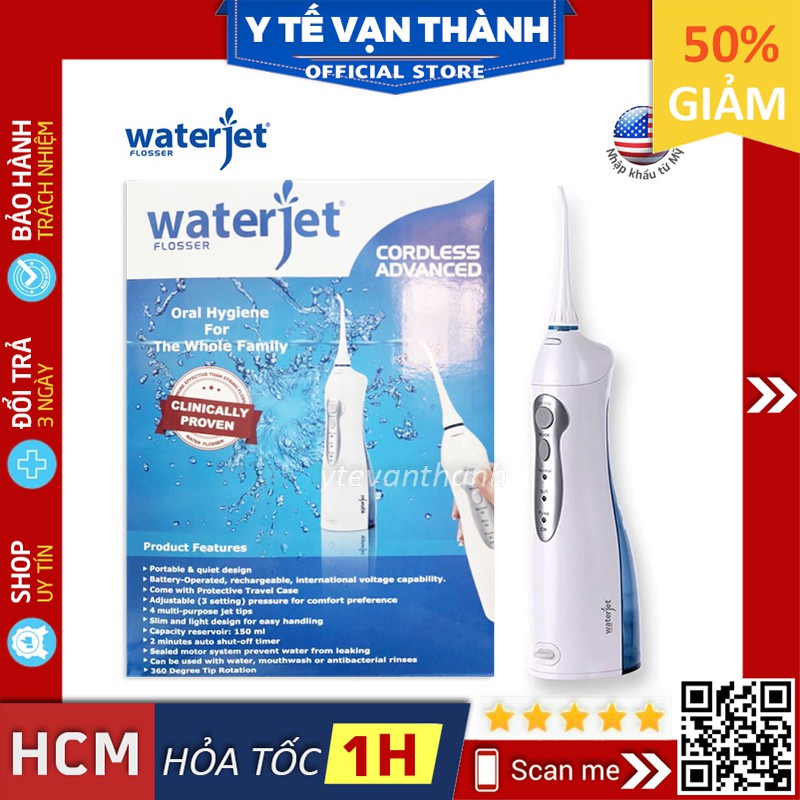 ✅ [BH 12 THÁNG] Máy Tăm Nước WaterJet Cordless Advance | Chính Hãng USA -VT0624 | Y Tế Vạn Thành