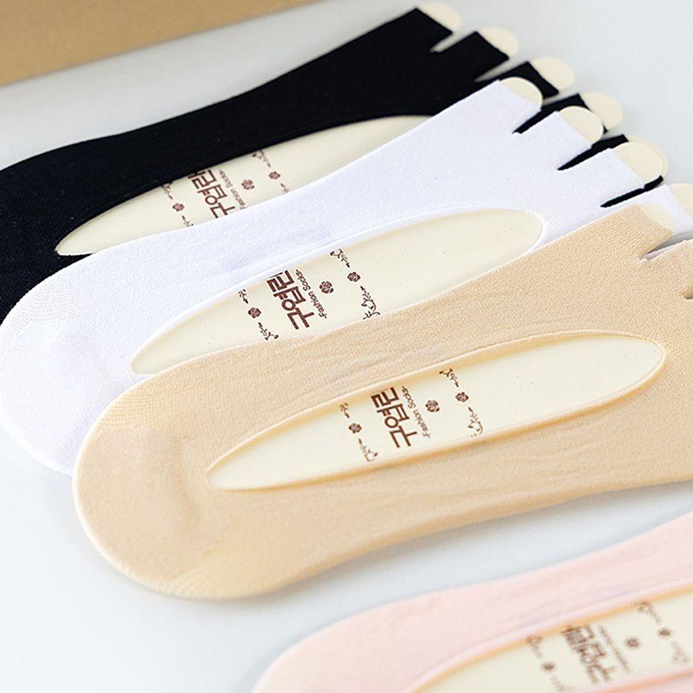 HARRIETT Vớ Cotton Lụa Màu Trơn Thoáng Khí Hở Ngón Thời Trang Mùa Hè Cho Nữ