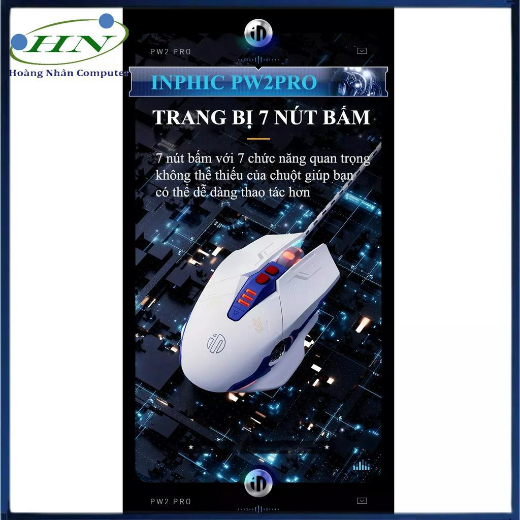 Chuột gaming INPHIC PW2PRO có dây thiết kế robot đèn led RGB