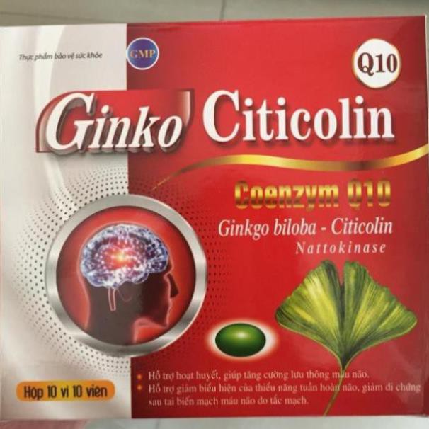 Ginkgo citicolin hỗ Cải thiện trí nhớ và chứng mất ngủ hoạt huyết dưỡng não, đau đầu chóng mặt, ngủ không ngon giấc