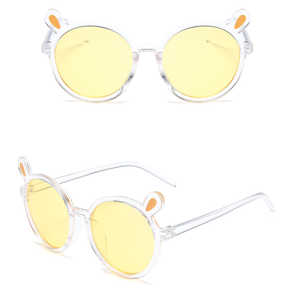 Kính Mát Gọng Tròn Kiểu Tai Gấu Dễ Thương Cho Bé