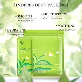 [5 gói] mặt nạ ngủ mask trà xanh matcha Laikou
