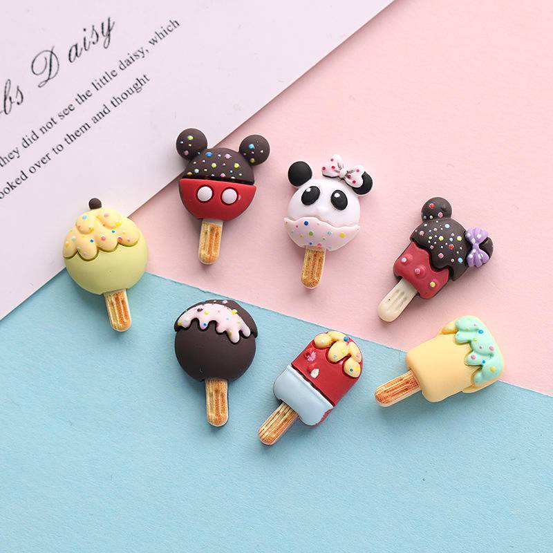 Sticker crocs Shoe Decoration for crocs đế caoPhụ Kiện Hình Que Kem/Gấu Trúc Hoạt Hình Dùng Trang Trí Giày/Giày