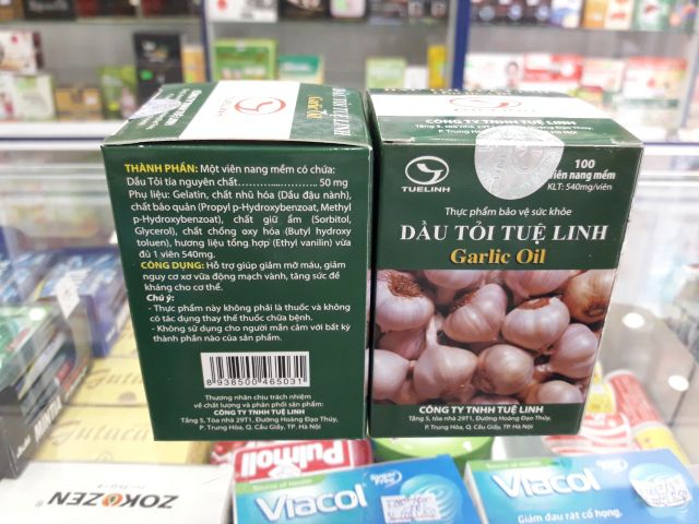 Dầu tỏi Tuệ Linh hộp 100 viên