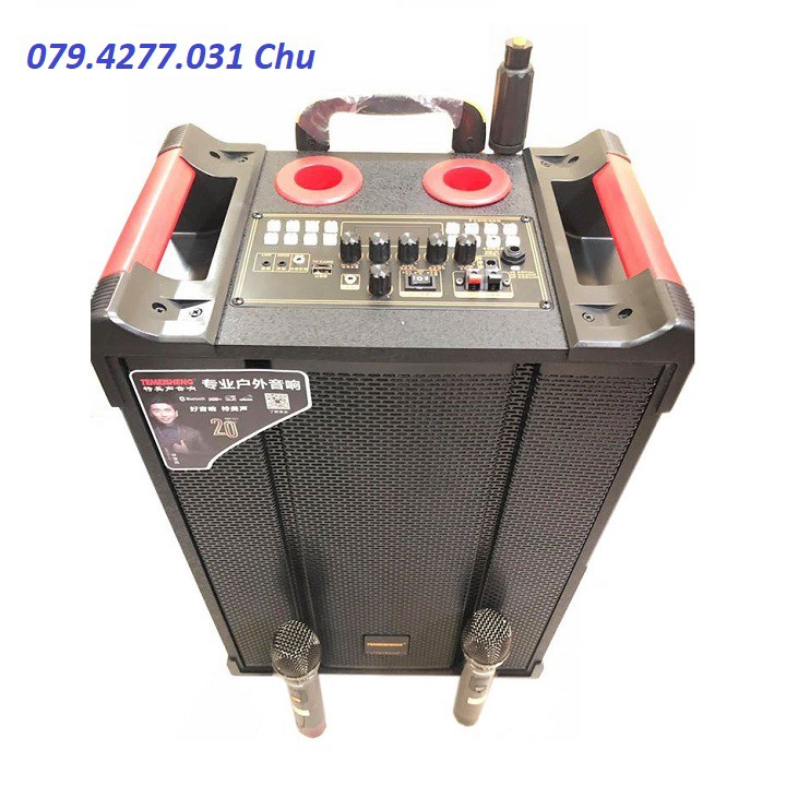 LOA KÉO DI ĐỘNG VỎ GỖ 3 TẤC TEMEISHENG QX12-70 ( TẶNG KÈM KẸP ĐIỆN THOẠI )
