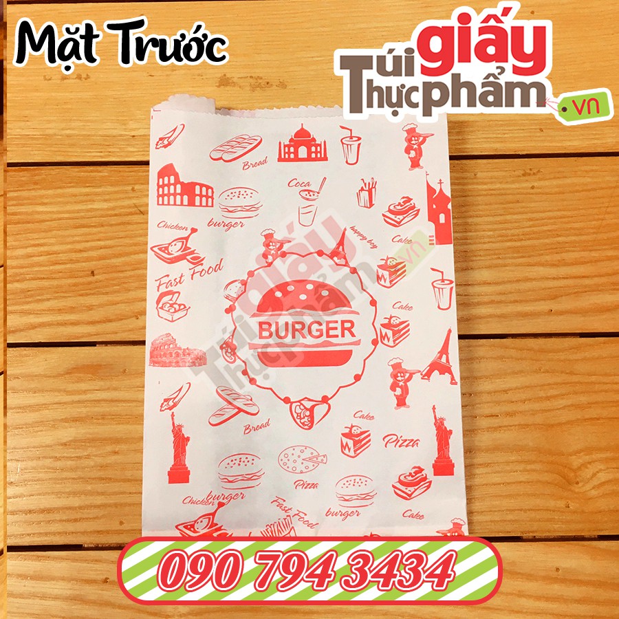 1000 túi đựng Burger (giấy hút dầu MG - Nhiều Hình)