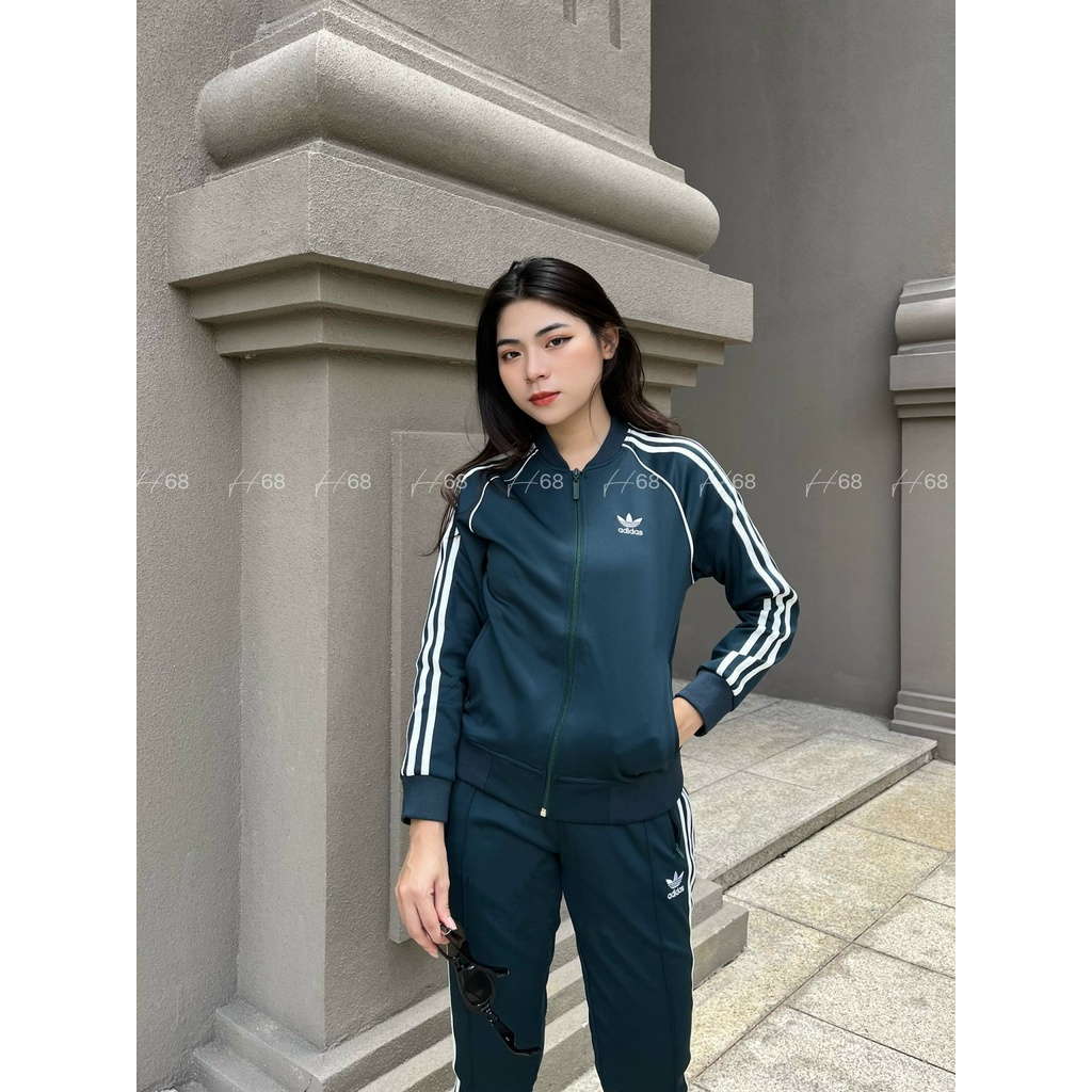 (HÀNG XUẤT XỊN) Set Bộ SST Adidas đình đám Chuẩn web từng li nha, 2 gấu khoá quần phía sau 3 dây sọc.