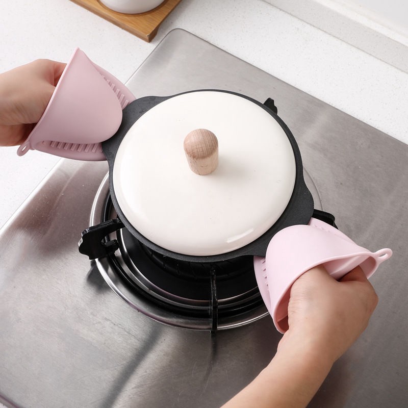 Găng tay nhấc nồi, nhấc đồ nóng chống phỏng bằng silicon hình mỏ vịt