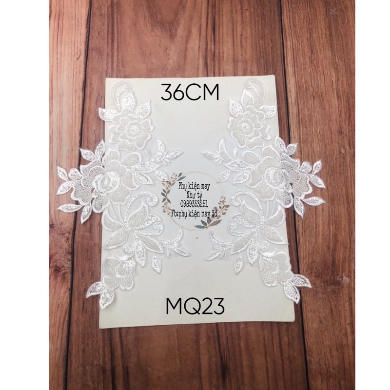 mẫu ren thêu 4 màu xinh xắn 36cm