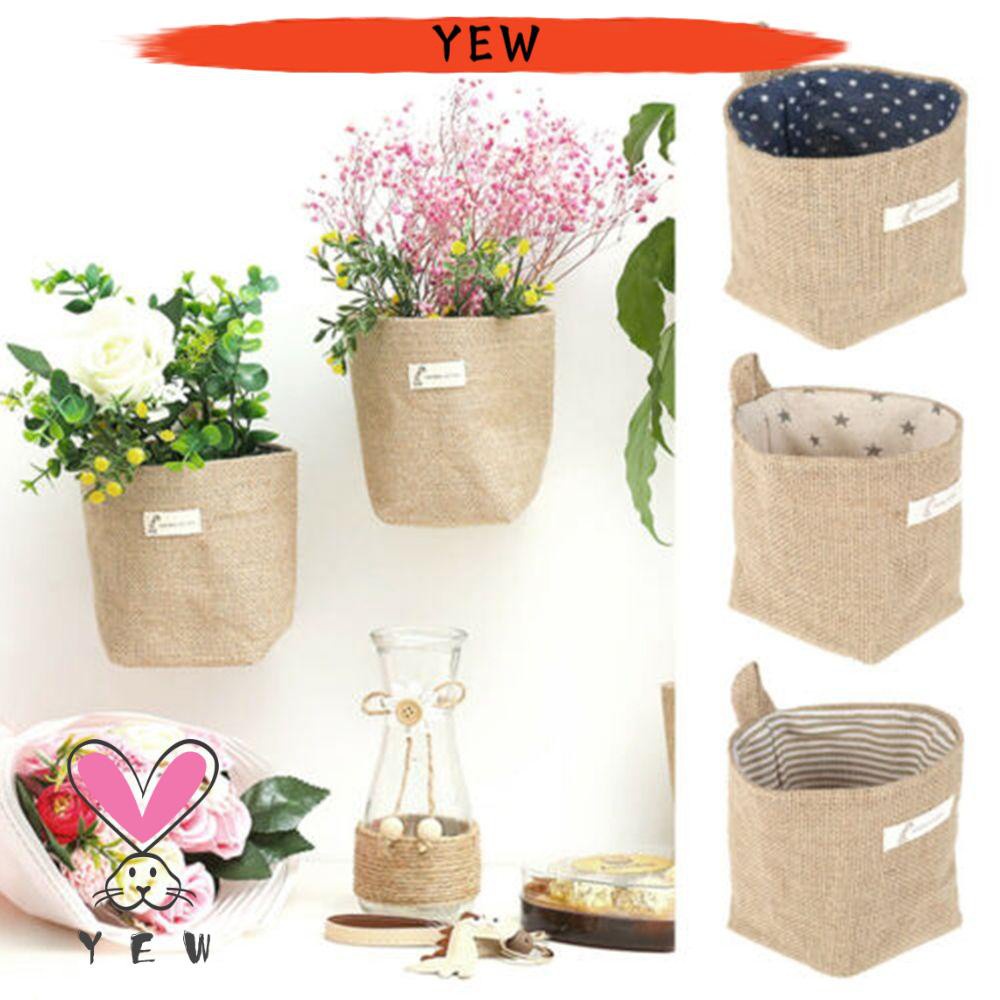 Túi Đựng Đồ Bằng Vải Lanh Cotton Treo Tường Nhiều Màu Sắc