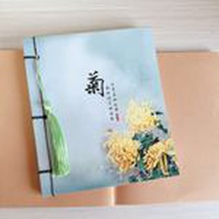 Sổ cổ phong hoa sen xanh