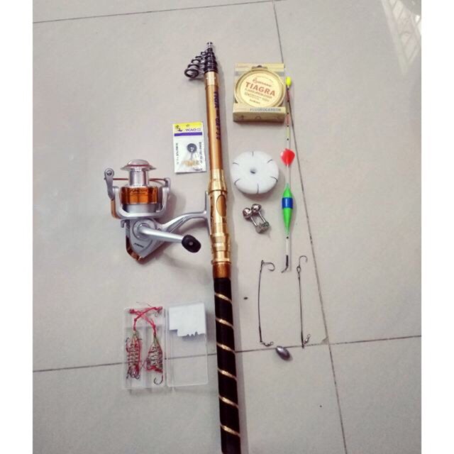 bộ cần câu tiaga 2m7+máy BL 6000