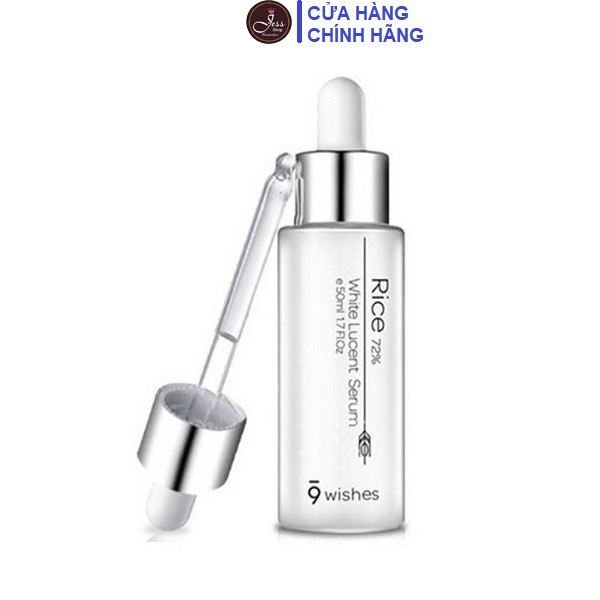 Tinh Chất Dưỡng Trắng Sáng Và Cấp Ẩm 9Wishes Rice 72% White Lucent Serum 50ml