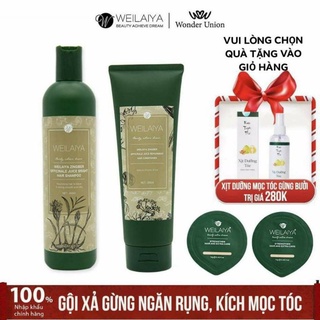 Dầu gội xả Gừng Hà Thủ Ô Weilaiya ngăn rụng, giúp mọc tóc