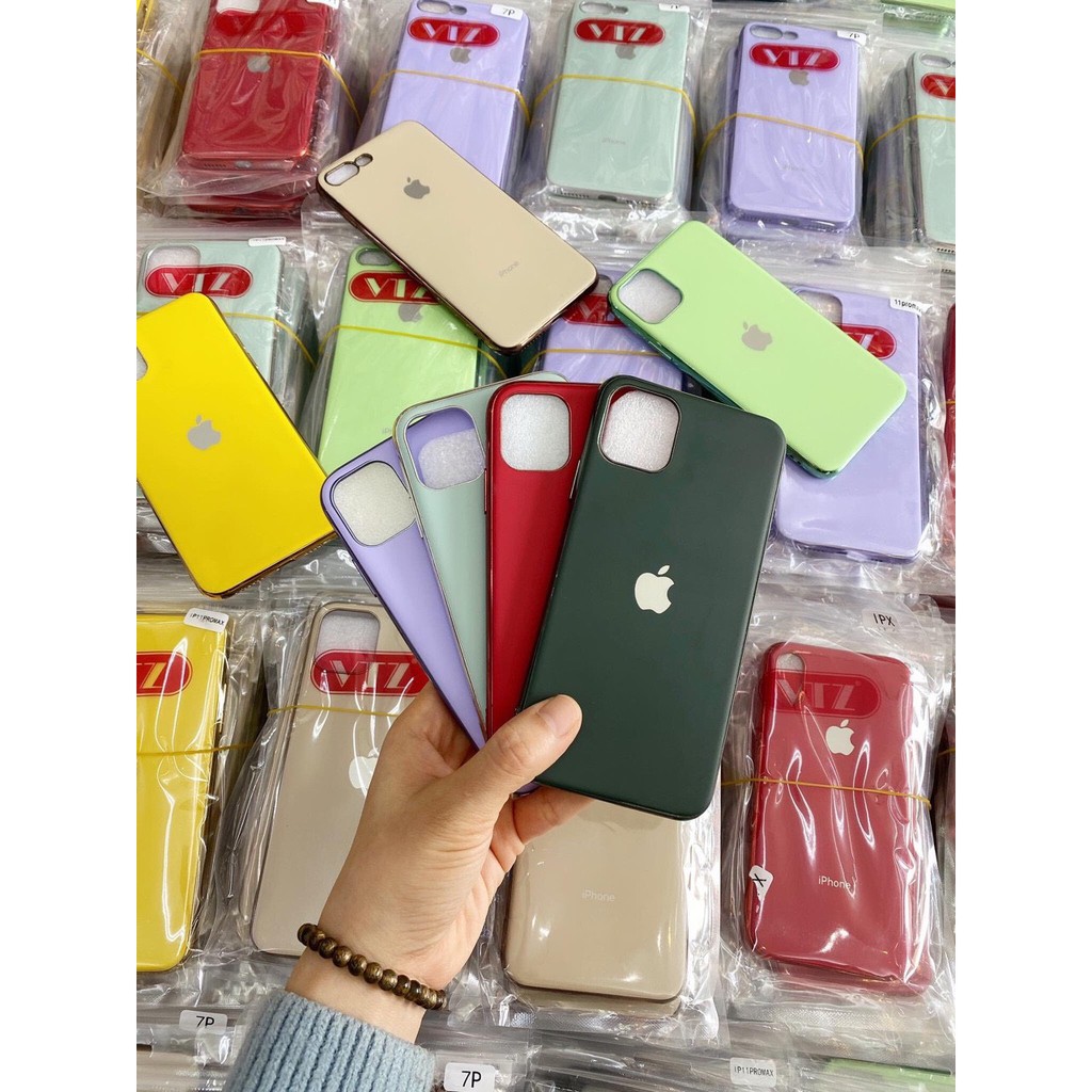Ốp lưng,case iphone nhựa dẻo trơn 7 màu cho iphone 7/8plus, Xs/x/xsmax,11/11promax