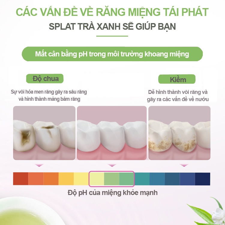 Kem Đánh Răng Splat Trà Xanh (100ml) Giảm Hôi Miệng, Ngừa Sâu Răng, Ngừa Các Vấn Đề Về Lợi - Chính hãng 100%