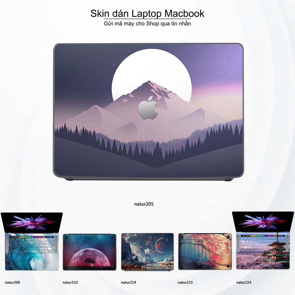 Skin dán Macbook mẫu thiên nhiên (đã cắt sẵn, inbox mã máy cho shop)