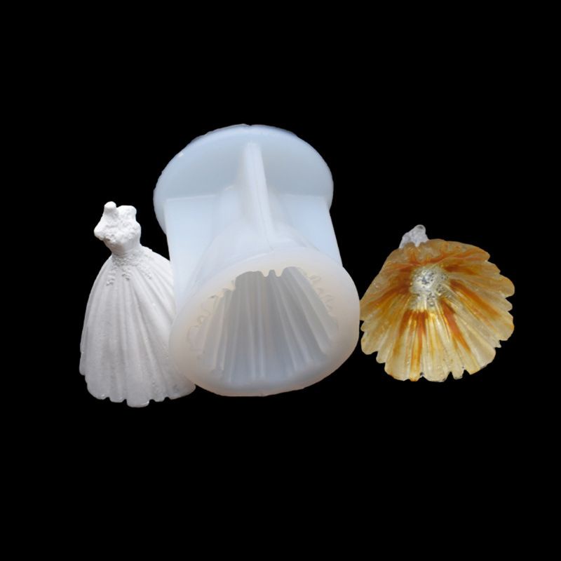 Khuôn Silicone Làm Bánh Kẹo Hình Đầm Cưới / Công Chúa Giáng Sinh