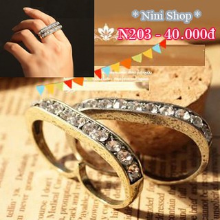 [Part 2] Nhẫn 2 ngón thời trang phong cách (kéo sang phải xem thêm mẫu)