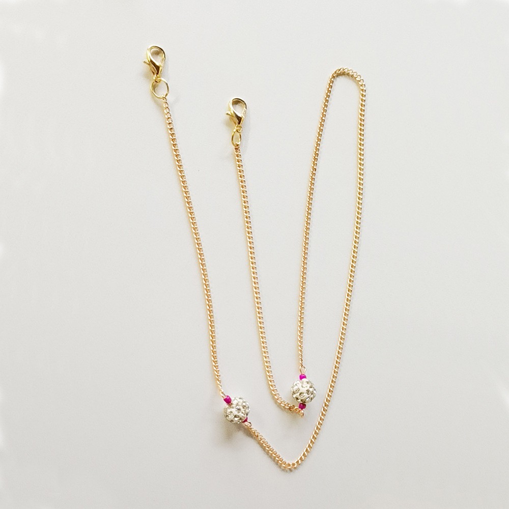 Dây đeo mạ vàng dạng chuỗi xích thời trang chống trượt chống rơi mất giữ mắt kính khẩu trang dành cho nam và nữ