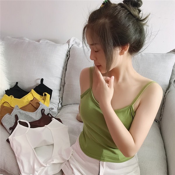 SUXI Áo Dây Camisole Theo Phong Cách Hàn Quốc