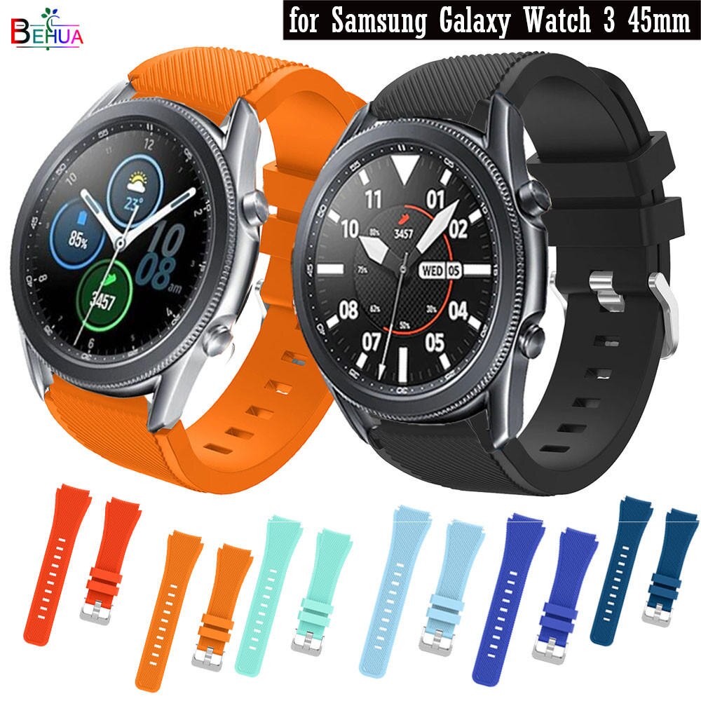 Dây đeo silicon mềm nhiều màu tùy chọn 22mm cho đồng hồ Samsung Galaxy 3 45mm