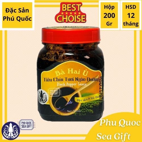 Tiêu Chín Ngào Đường Bà Hai Ù - Đặc Sản Phú Quốc - hũ 200g