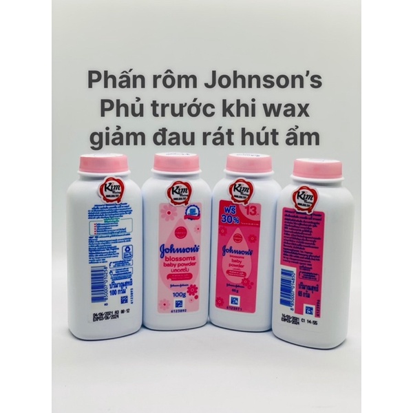 Phấn rôm Baby Johnosn Powder sử dụng trước khi wax giúp giảm đau hút ẩm Thái Lan