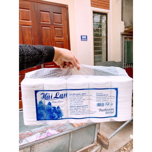 GIẤY VỆ SINH HẢI LAN CAO CẤP,GIẤY LỤA CAO CẤP.(10 CUỘN x 3 LỚP x 1,4KG)