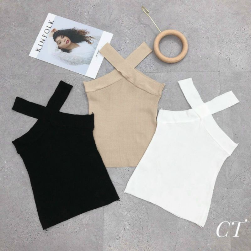 Áo thun chéo trước sau chữ X sang chảnh-A15