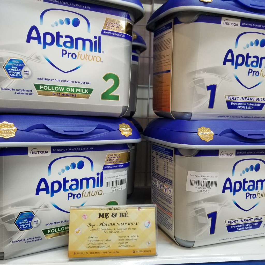 Sữa Aptamil Profutura Anh số 1,2,3- 800g cho bé mẫu mới date 2022[ có tem phụ]