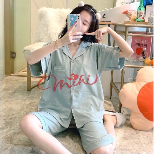 Bộ đồ bầu lửng sau sinh và cho con bú ti Pijama, Bộ ngủ cho mẹ quần áo bà bầu mặc nhà thời trang mùa hè chất đẹp Bigsize