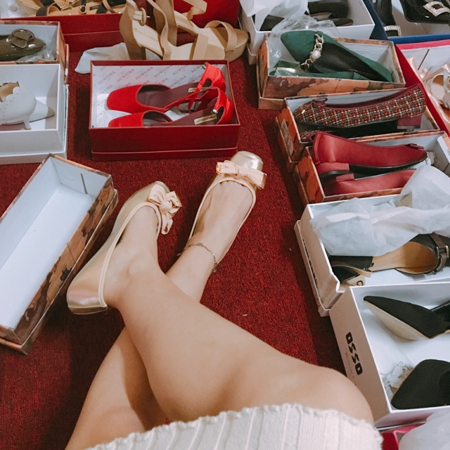 Giầy công chúa mầu ánh kim