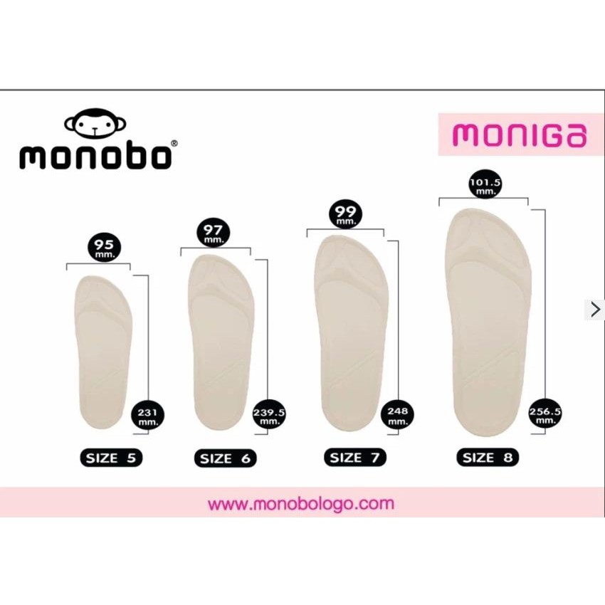 Dép Thái Lan nữ xỏ ngón quai đóng nút hình vỏ thông MONOBO siêu nhẹ - MONIGA 5.5 - ĐỎ MẬN