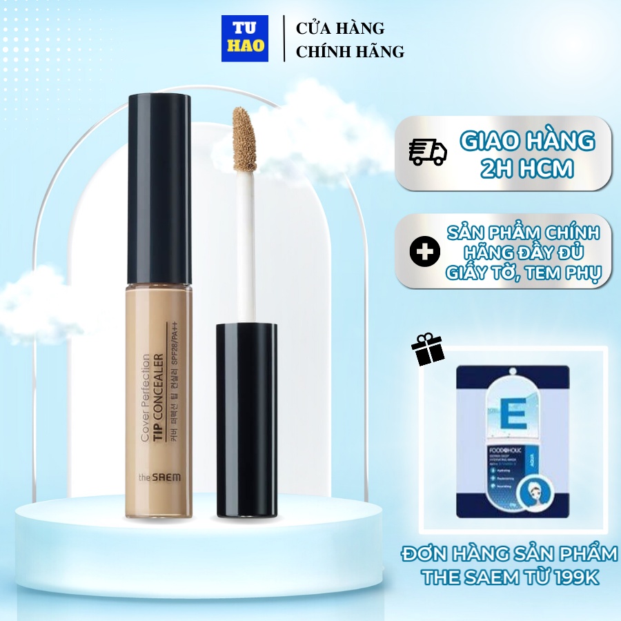 Kem che khuyết điểm The Saem Cover Perfection Tip Concealer (6.5g)