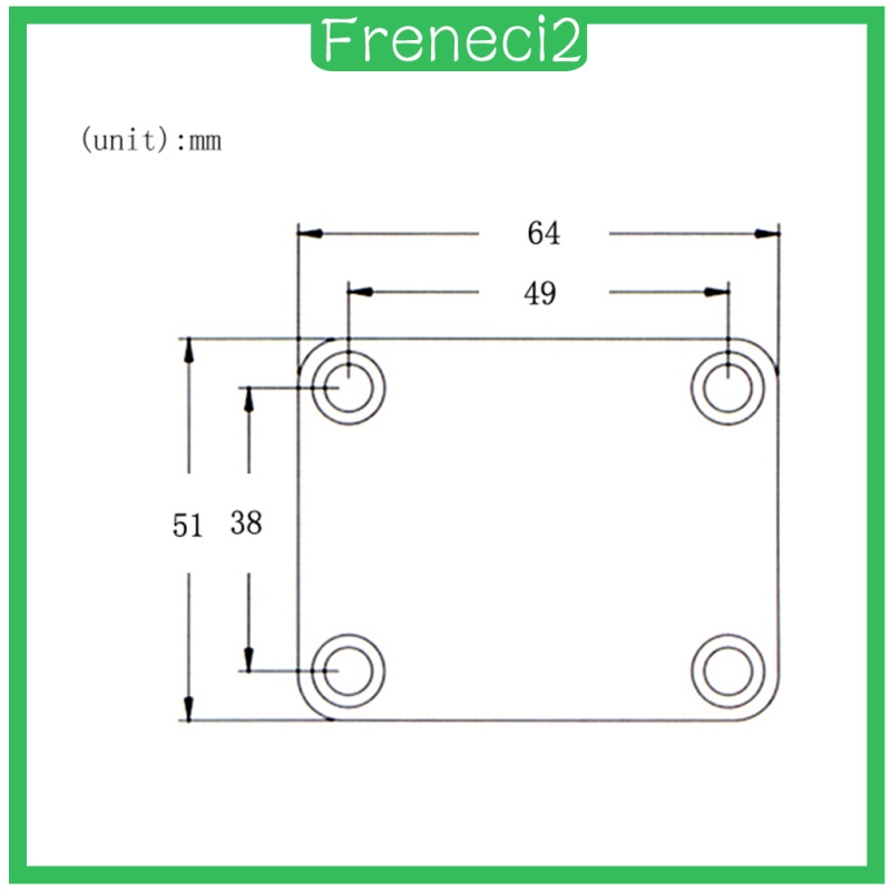 Tấm Cổ Đàn Guitar Điện Freneci2 Bằng Đồng Kèm Ốc Vít Màu Đỏ