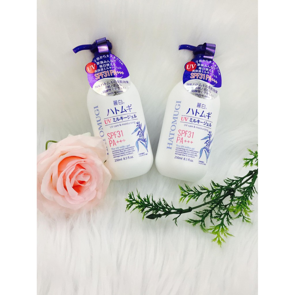 Sữa Dưỡng Thể Chống Nắng Hatomugi UV Milky Gel SPF31/PA+++