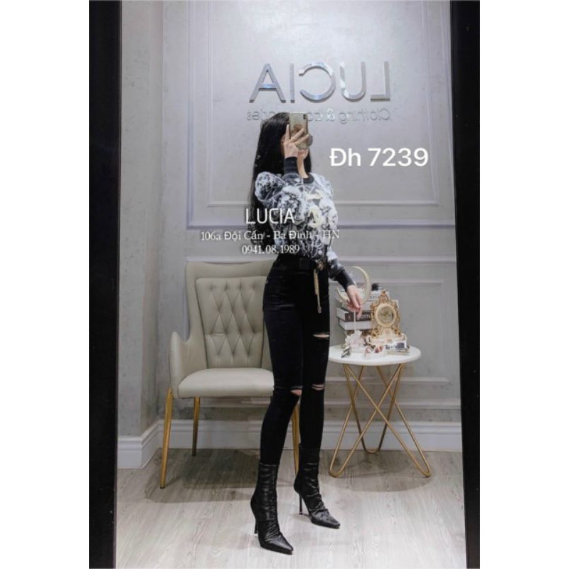 Quần jean rách gối ôm body hàng QCL1